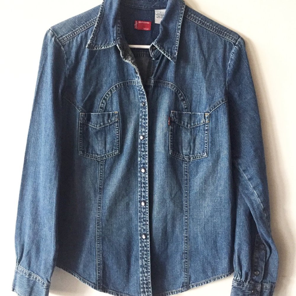 Levi's Denim Shirt - Western Style - size L